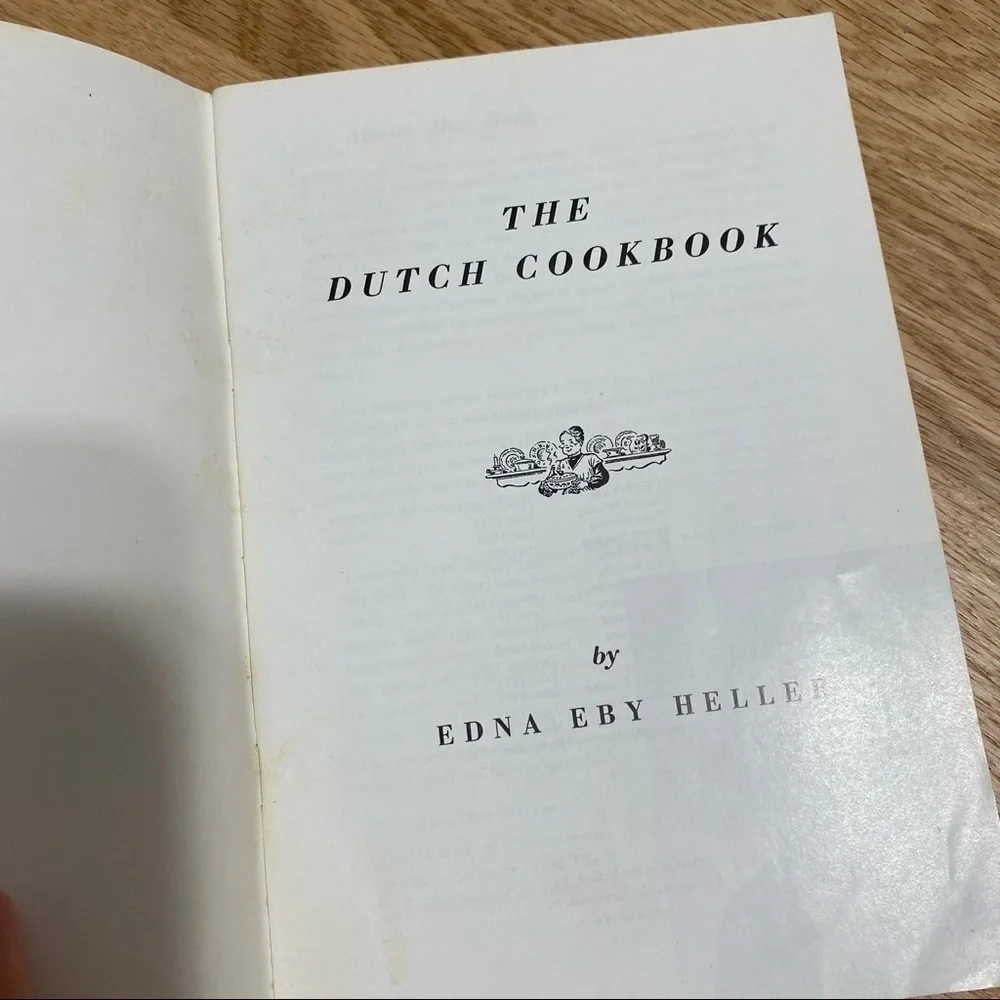 Vintage Dutch Cook Book Bundle Edna Ely Heller 1960 Revised Volume II Red Yellow